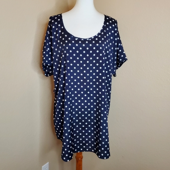 Modcloth Medium Format Memory Tunic in Navy Dots - Picture 5 of 8